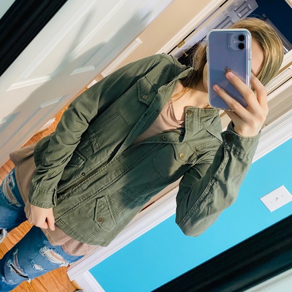 Army green jean jacket - Picture 3 of 8